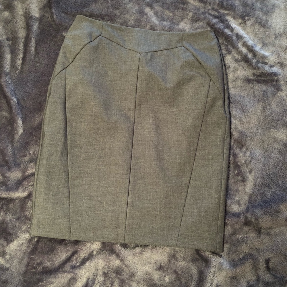 Gray Pencil Skirt